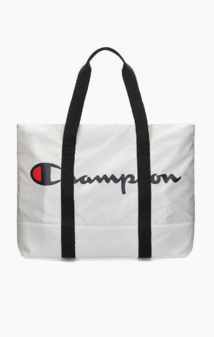 Champion 1919 Script Logo Tote Bag Women's Bags White | XYTLR-3428