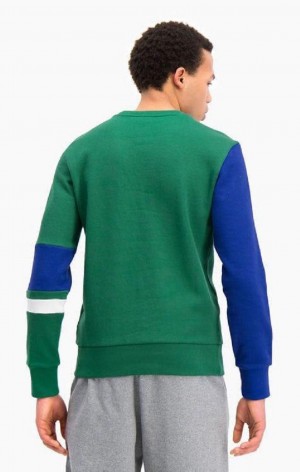 Champion Colour Block Stripe Detail Sweatshirt Men's Sweatshirts Green | TIFZA-3498