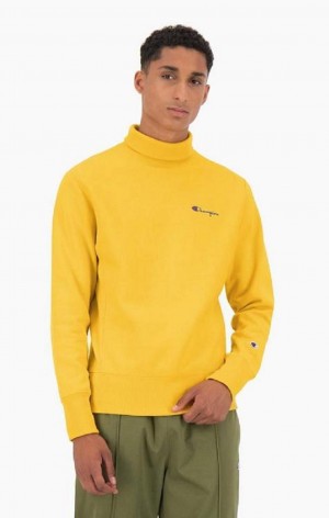 Champion High Neck Reverse Weave Sweatshirt Men's Sweatshirts Gold | CRWIN-2340