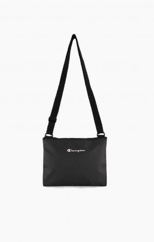 Champion Small Script Logo Woven Mini Shoulder Bag Women's Bags Black | BLNME-9842