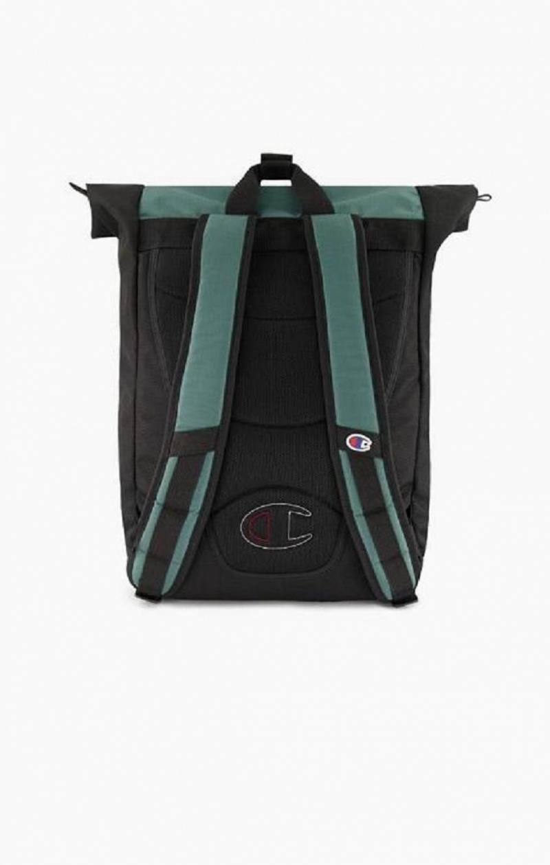 Champion Jacquard Logo Ripstop Coated Backpack Men's Bags Green | UGCVW-0614