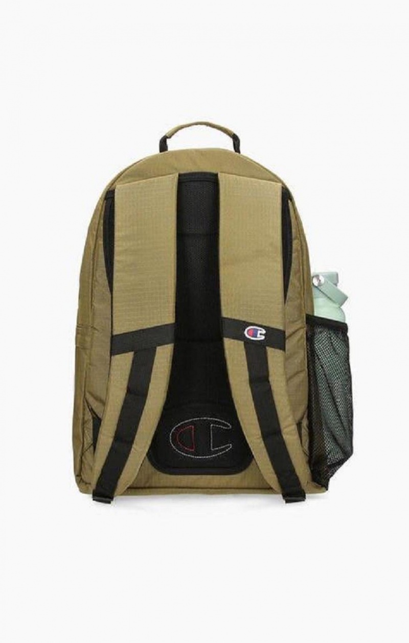 Champion Lace-Up Buckle Front Backpack Men's Bags Olive Green | SDPXW-7369