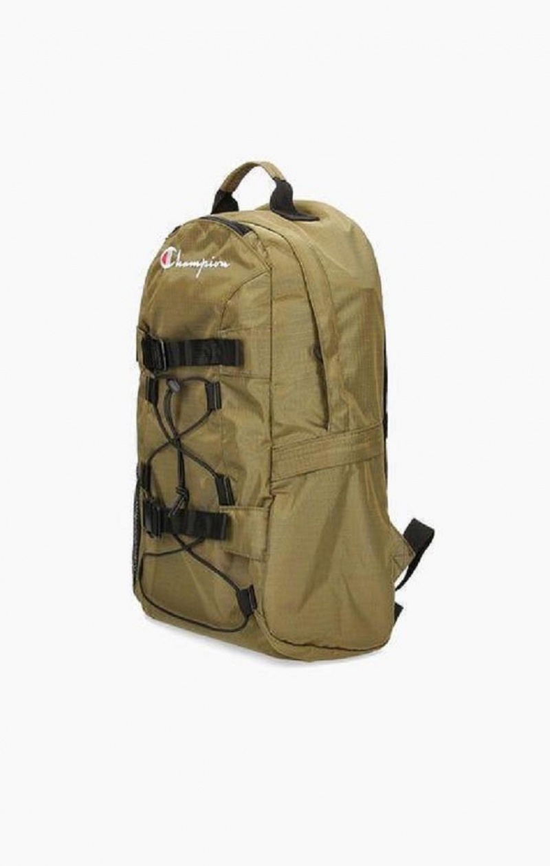 Champion Lace-Up Buckle Front Backpack Men's Bags Olive Green | SDPXW-7369