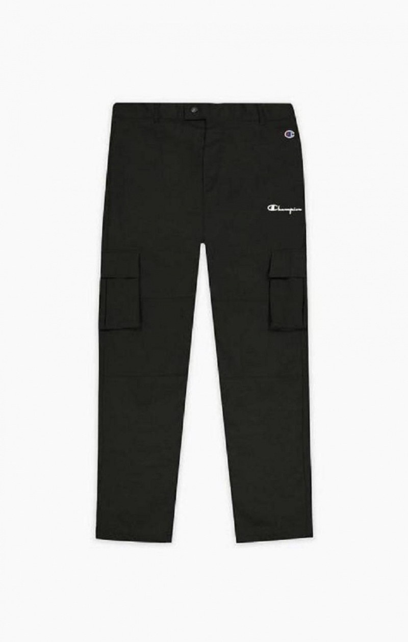 Champion Reflective Logo Cargo Pants Men's Joggers Black | EFXMA-7481